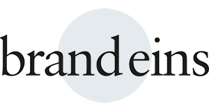 FlyNex im brand eins Magazin Logo brand eins Logo